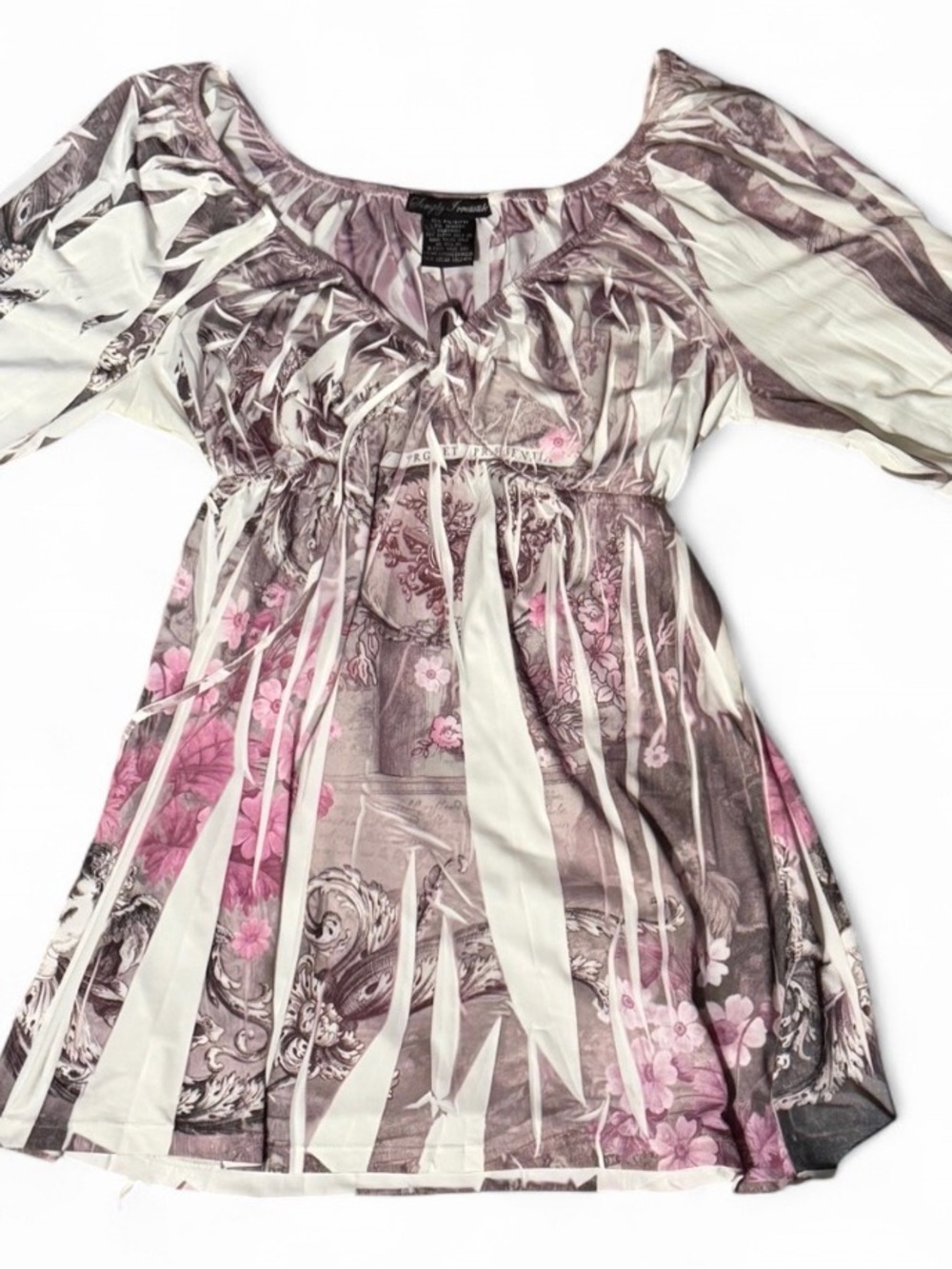 Simply Irresistible Floral Print Sinched Waist Tunic Dress